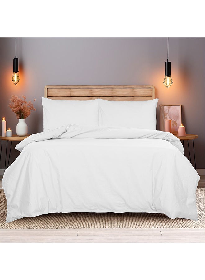 Danube Home Pearl & Coal King Fitted Sheet Set White 180x200+30 cm & 50x75cm | 100% Cotton Satin-800 Thread Count Bedding Set For Bedroom - Image 1