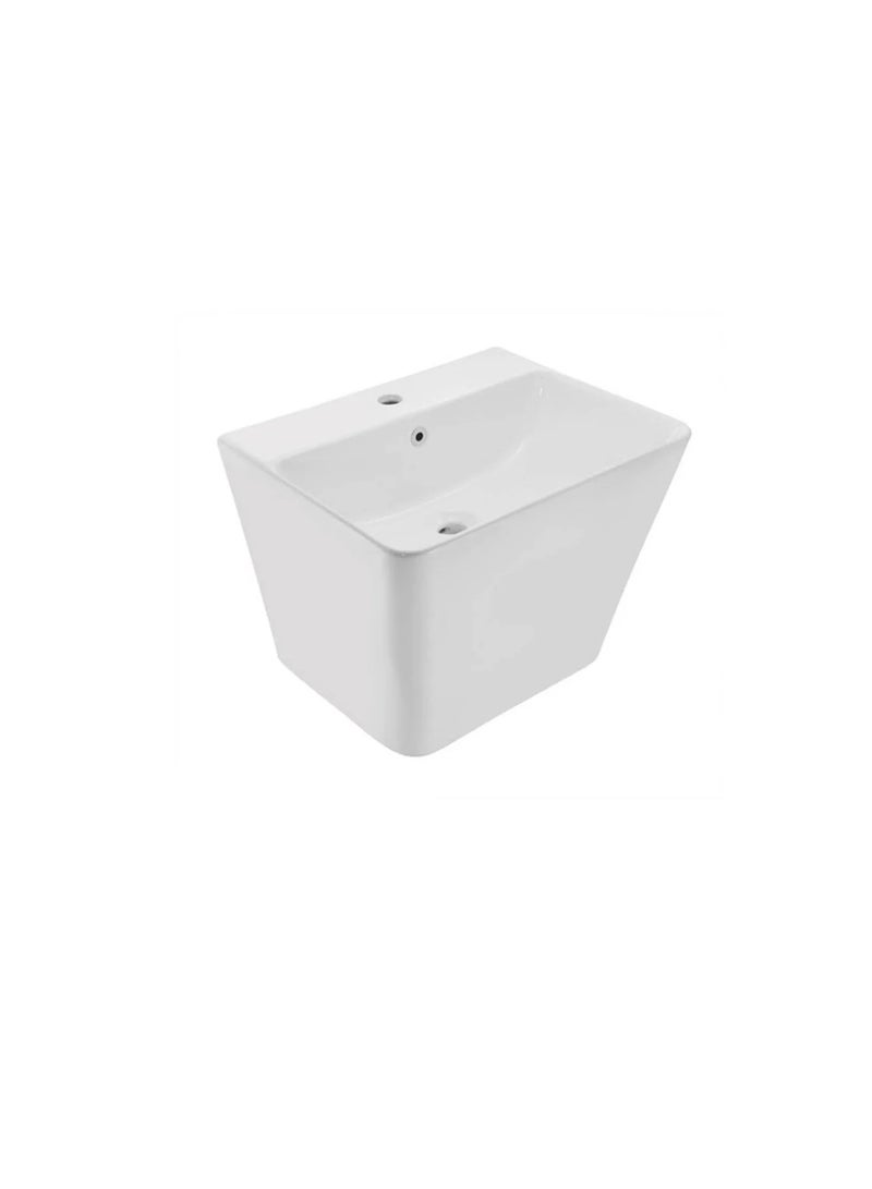 White Wall Hung Wash Basin Louver