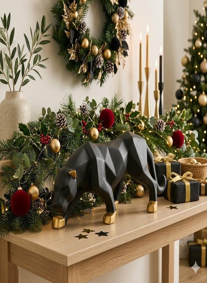AABCO Premium Black and Golden Panther Home Decor/Stylish Panther Statue for Modern Home Decor/Decorative Showpiece/Designer Panther's Showpiece for Bedroom & Office - Image 5