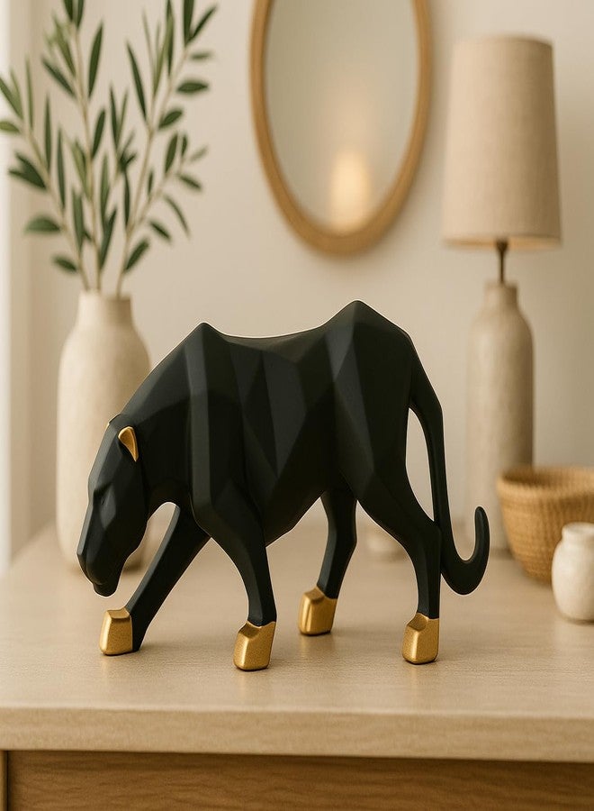 AABCO Premium Black and Golden Panther Home Decor/Stylish Panther Statue for Modern Home Decor/Decorative Showpiece/Designer Panther's Showpiece for Bedroom & Office - Image 1