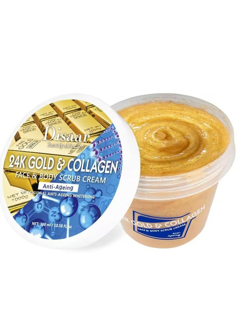 Disaar 24k Gold Face And Body Scrub Body Or Face Exfoliating Scrub 300 ML - Image 1