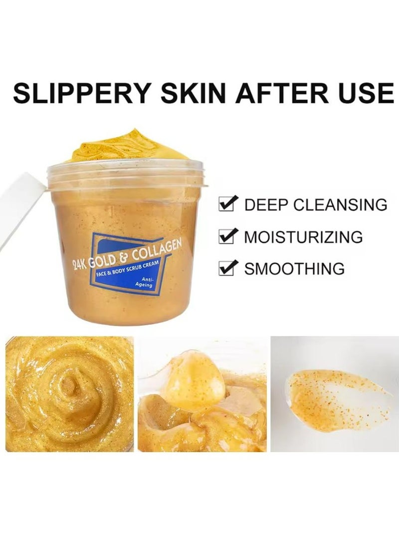 Disaar 24k Gold Face And Body Scrub Body Or Face Exfoliating Scrub 300 ML - Image 3