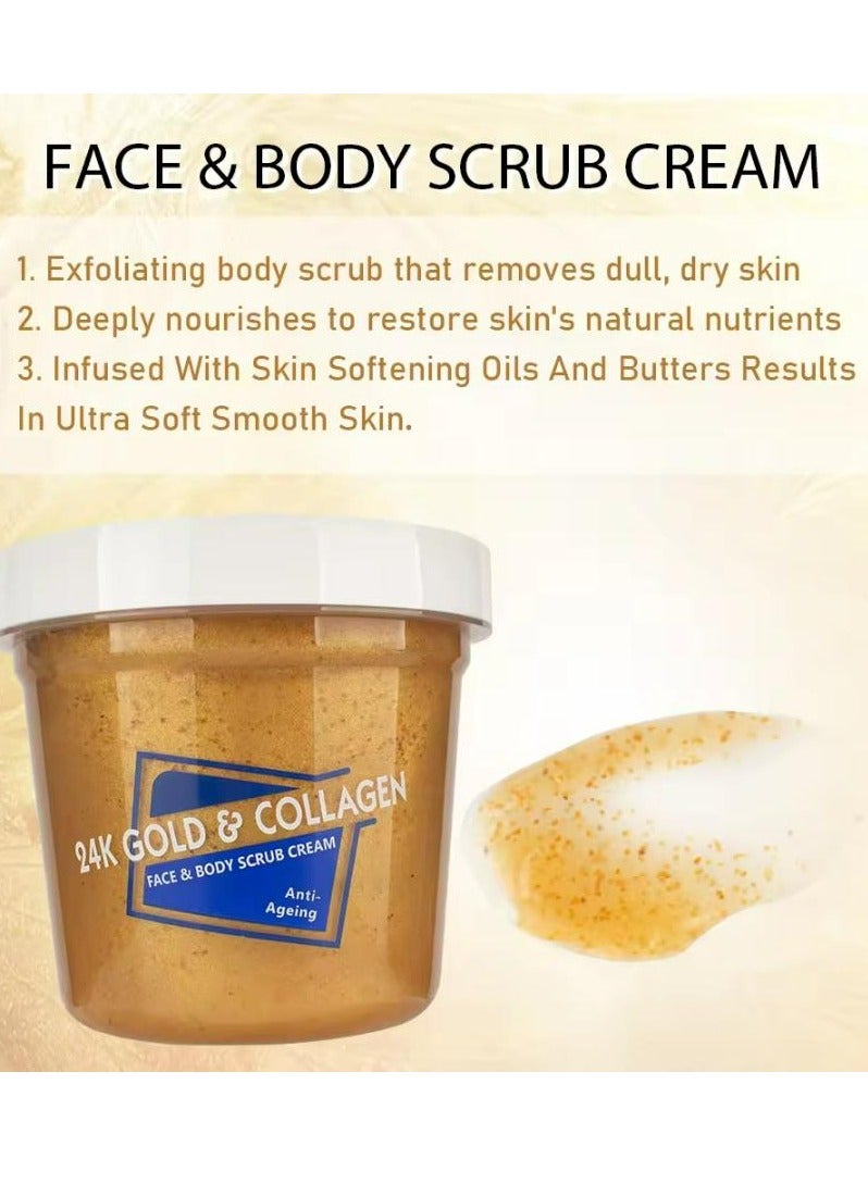 Disaar 24k Gold Face And Body Scrub Body Or Face Exfoliating Scrub 300 ML - Image 4