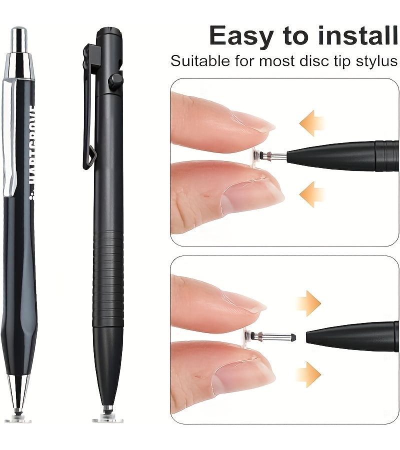 Universal Stylus Disc Tips 8pcs Silvery For Tablet Phone Touch Screens - Image 3