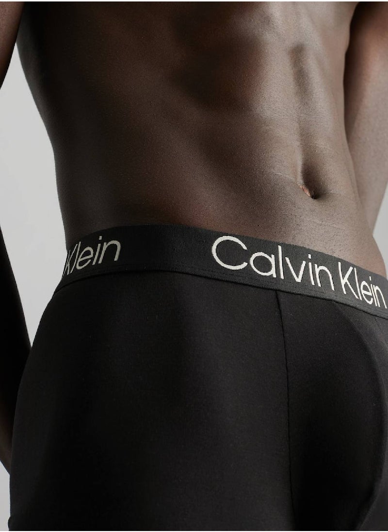 CALVIN KLEIN - Men's 3-Pack Trunks Underwear - Modal, Black - Image 1