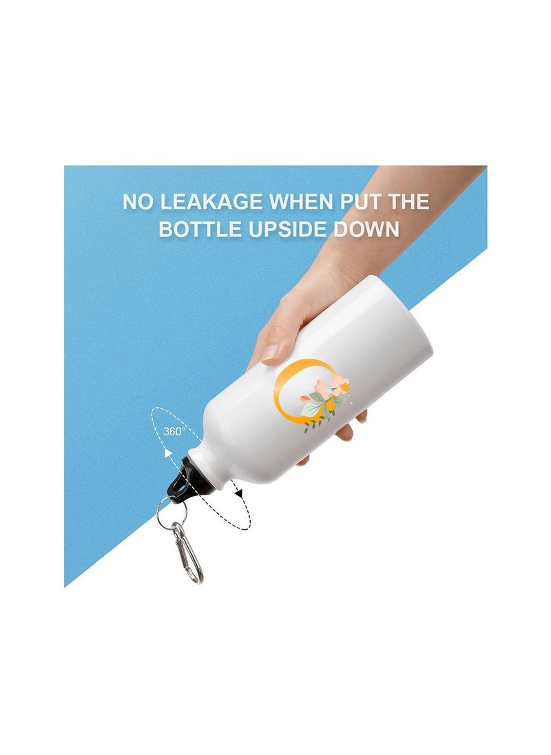 Flask Water Bottle With Initial Letters Printed On It - Gift for Family - Friends