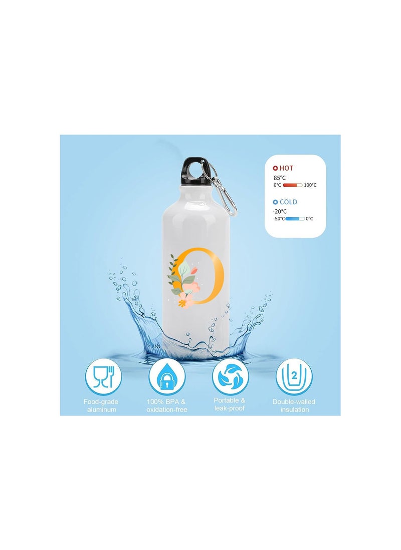 Flask Water Bottle With Initial Letters Printed On It - Gift for Family - Friends