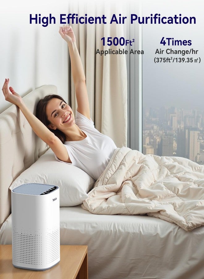 Tailulu Air Purifiers for Home Large Room up to 1500ft², Tailulu H13 True HEPA Air Purifier for Pets Dust Odor Smoke, Air Purifier for Bedroom with 15dB Quiet Sleep Mode for Bedroom Office Living Room - Image 5