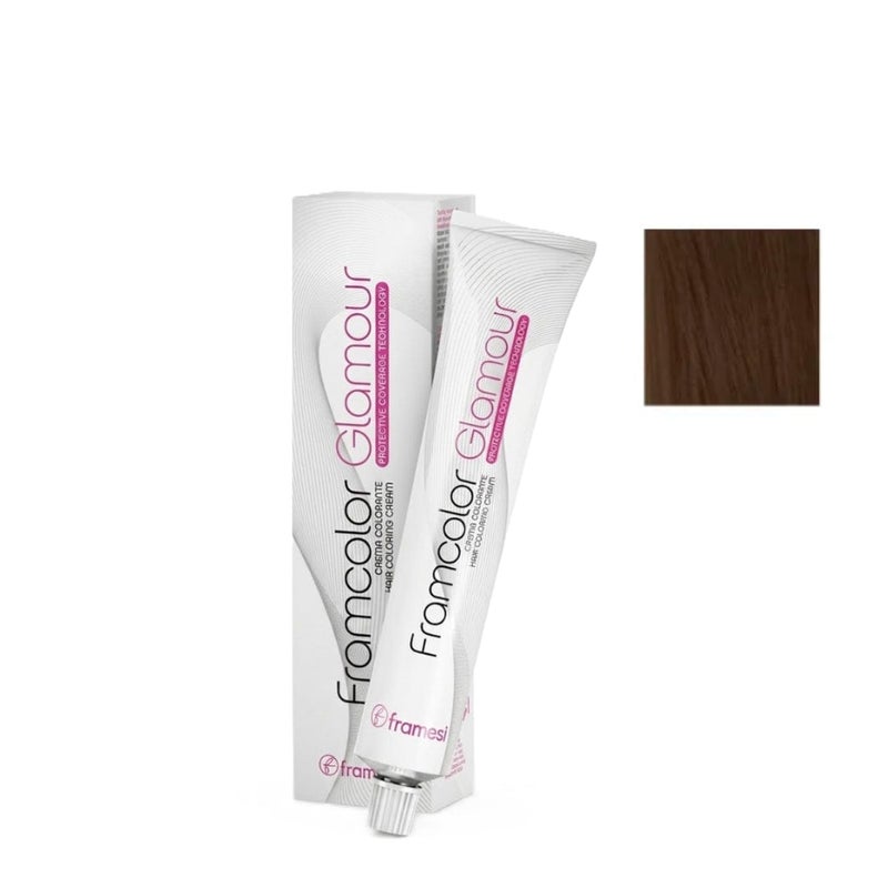 Framesi Morphosis Framesi FRAMCOLOR GLAMOUR 4.46 - Medium Amber Chestnut Hair Color 100ml - Image 1