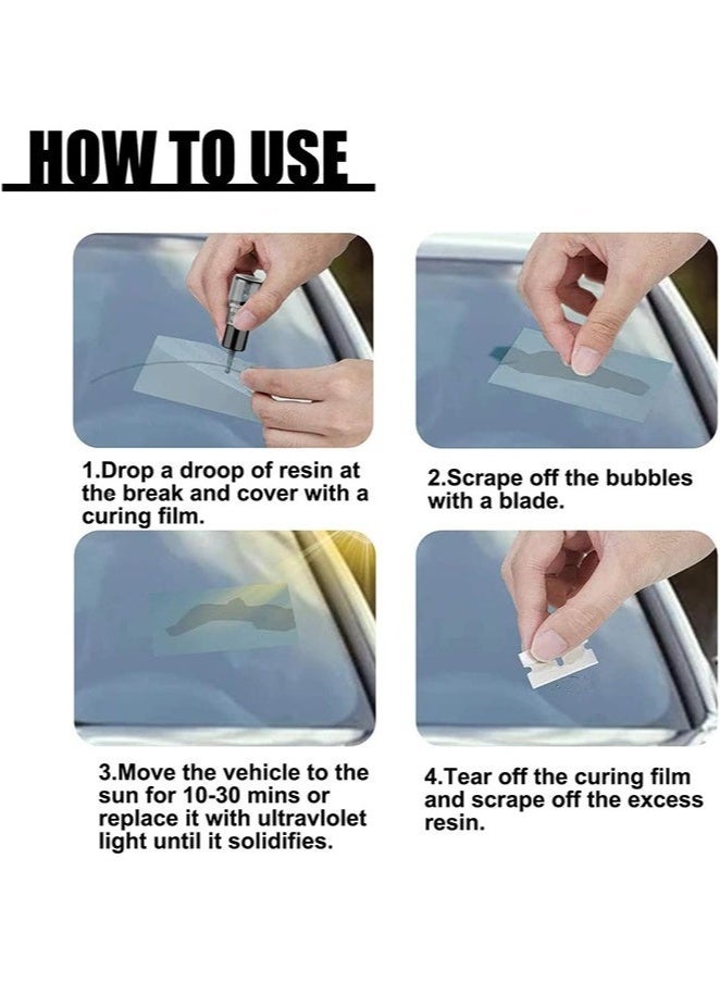 Generic Windshield Crack Repalr for Glass Crack Repair Adhesive, 2025 Upgrade Windshield Repair Kit, Multifunctional Cracks Gone Glass Repair Fluid for Fixing Chips, Window Crack Repair Kit  - Image 5