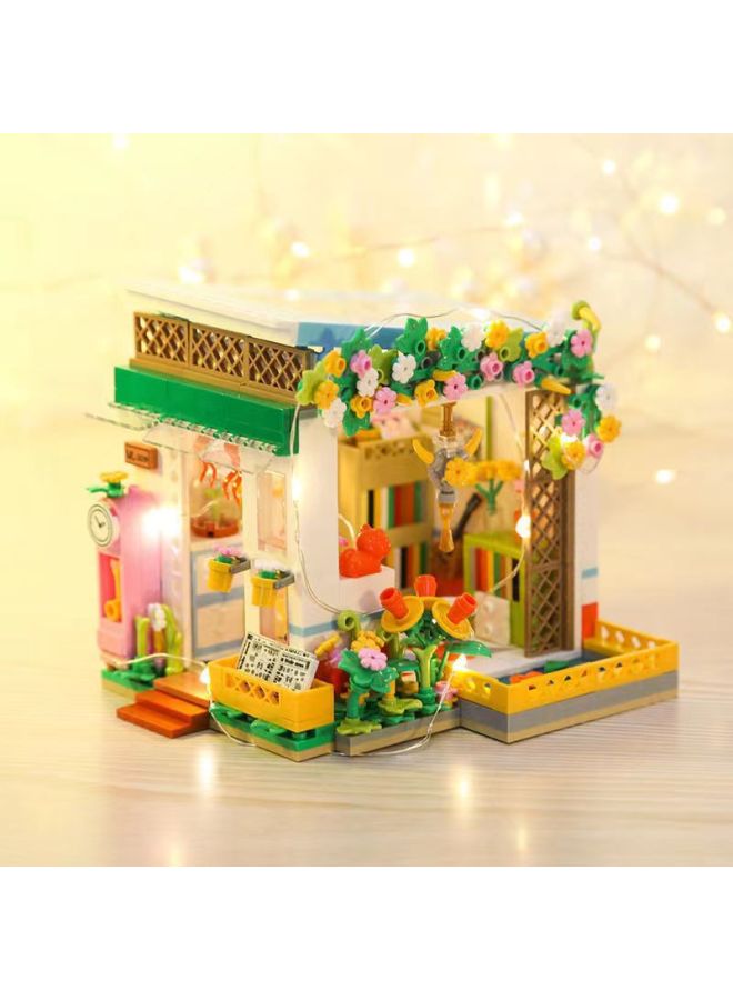 Stock Tailstock Compatible With Lego Street View Sunshine Room Boys And Girls Assembled Granular Building Blocks Internet Celebrant Toy Model-Color:Warm Bedroom/24cm Color Box 598 Particles】-Specifications:12*10*11.5cm - Image 5