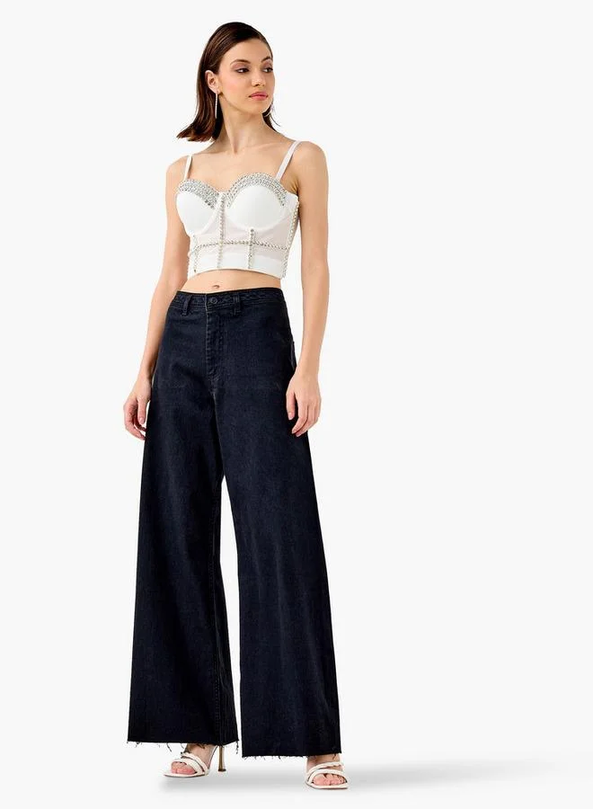 2Xtremz Embellished Strappy Crop Top
