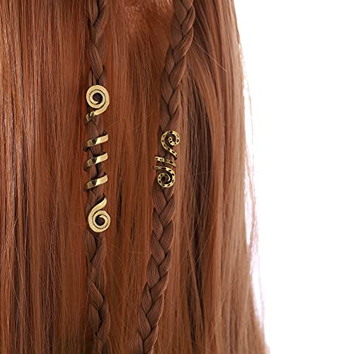 FRDTLUTHW Gold Snake Hair Jewelry for Braids, Halloween Hair Decoration, Dreadlock Accessories for Women(pack of 6) - Image 3