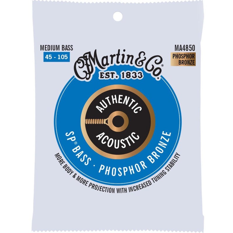 Martin Strings MA4850 Authentic Acoustic Superior Performance SP Bass Guitar Medium - .045-.105 - Image 1