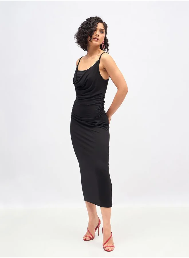 ساسافراس Cowl Neck Bodycon Maxi Dress by Styli