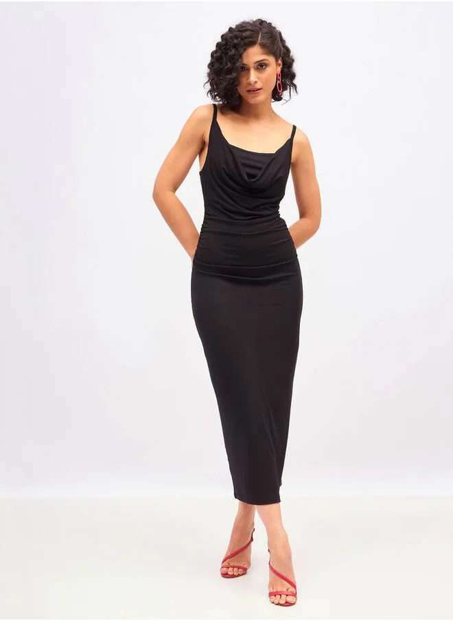 ساسافراس Cowl Neck Bodycon Maxi Dress by Styli