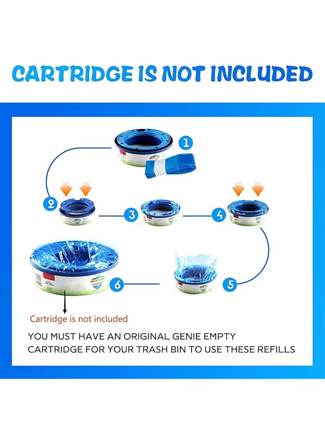 erorex 8 Pack Diaper Pail Bags Refill For Genie Diaper Bags Refill Diaper Bags Refill Scented Cat Litter - Image 5