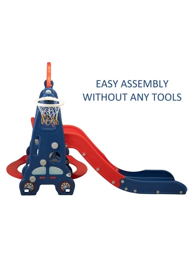 JSAITOYS Home Car Theme Swing Slide Set Family Amusement Park Children Multi-Functional Toys  - Image 5