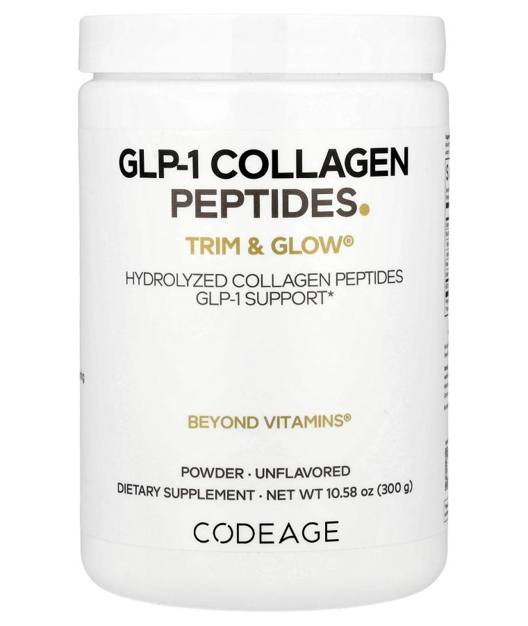 GLP-1 Collagen Peptides Powder Trim & Glow® Unflavored 10.58 oz (300 g)