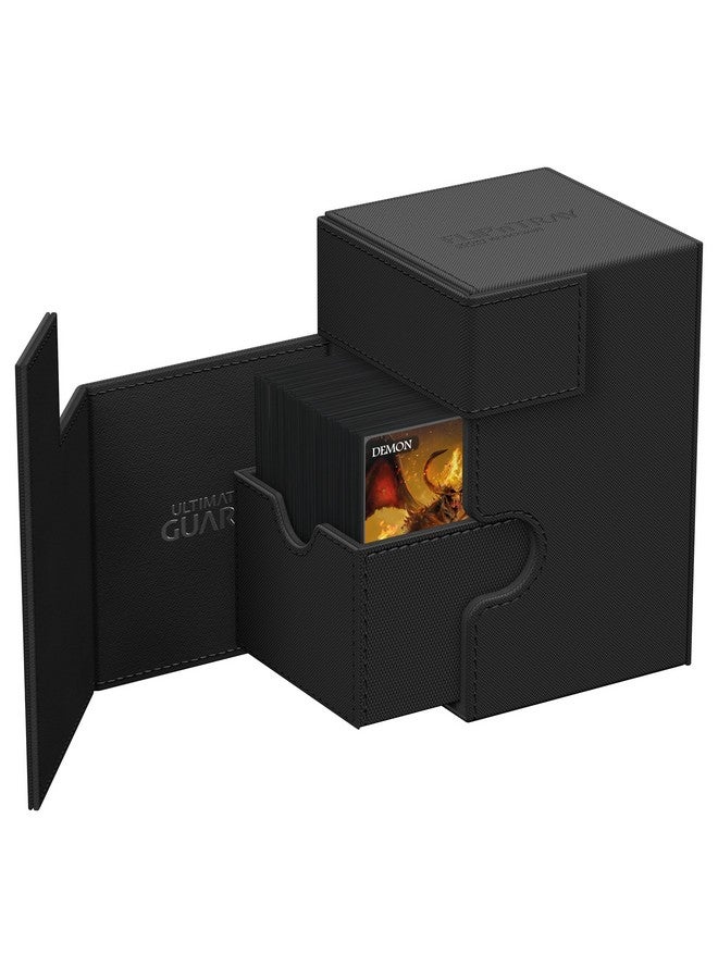 ألتيميت جارد حافظة Flip 'N' Tray 100+ Deck لـ 100 بطاقة Tcg مزدوجة الأكمام + صينية النرد إغلاق مغناطيسي أسود مستقل وبطانة من الألياف الدقيقة - Image 3