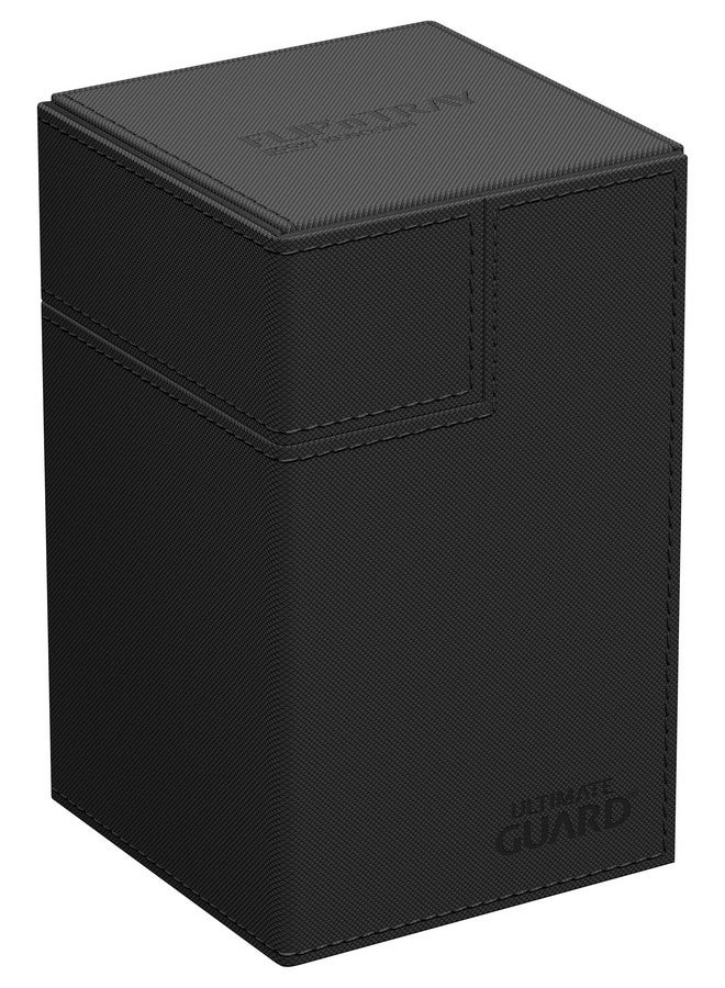 ألتيميت جارد حافظة Flip 'N' Tray 100+ Deck لـ 100 بطاقة Tcg مزدوجة الأكمام + صينية النرد إغلاق مغناطيسي أسود مستقل وبطانة من الألياف الدقيقة - Image 1