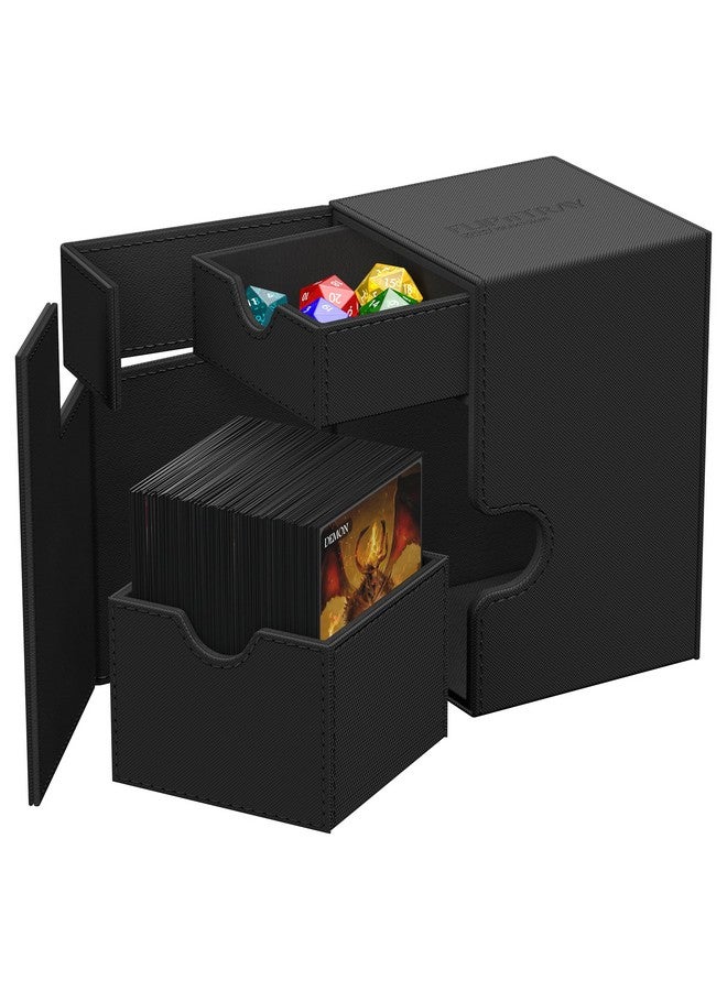 ألتيميت جارد حافظة Flip 'N' Tray 100+ Deck لـ 100 بطاقة Tcg مزدوجة الأكمام + صينية النرد إغلاق مغناطيسي أسود مستقل وبطانة من الألياف الدقيقة - Image 5