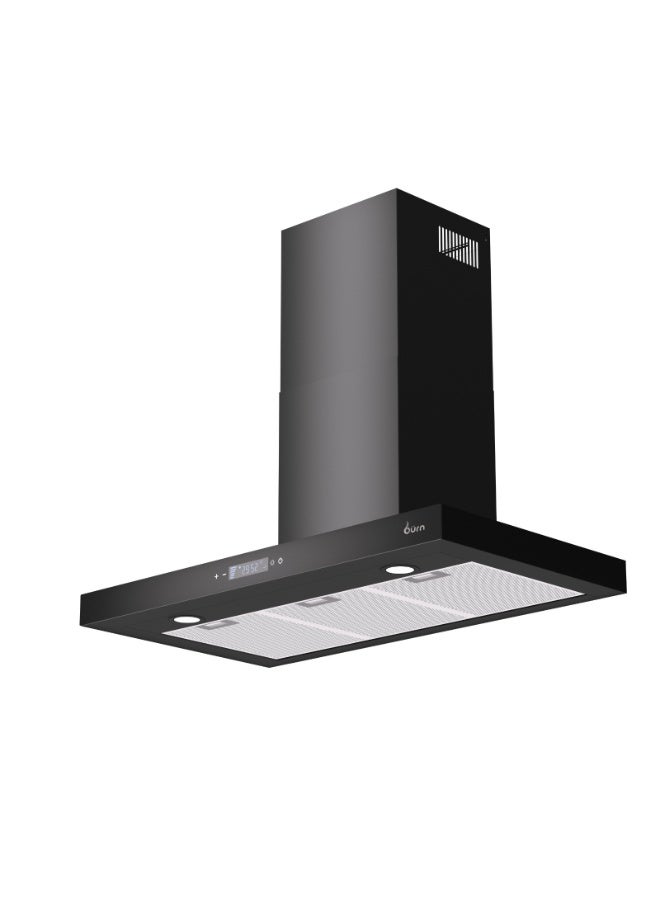 BURN 90CM T-Shape Cooker Hood Black | 650m³/h Suction | Stainless Steel 430 | Touch & Gesture Control | LED Lights - Image 5
