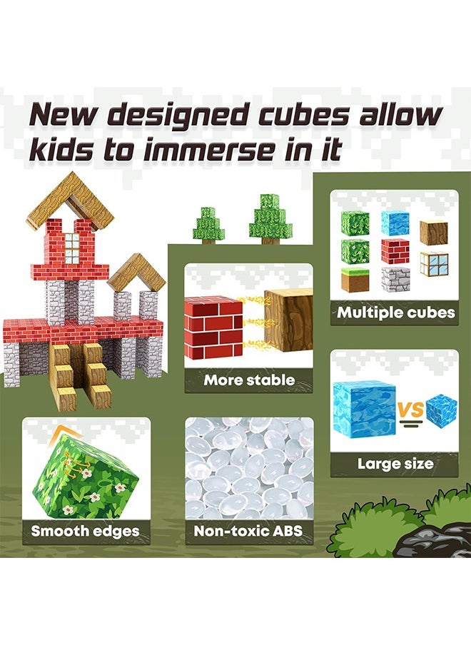 100PCS Magnetic Blocks for Boys & Girls  Toys for Toddlers Gifts for 3+ Years Old Kids 2CM Magnet Cubes Classroom Must Haves Construction Toys  - Image 5