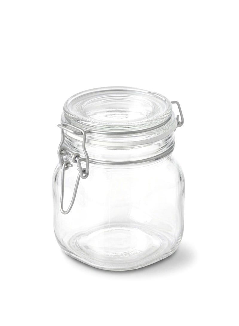 Set of 12 Glass Storage Jars with Airtight Clip Lid - Available in 500ml, 750ml & 1L - Kitchen & Pantry Organization - Image 3