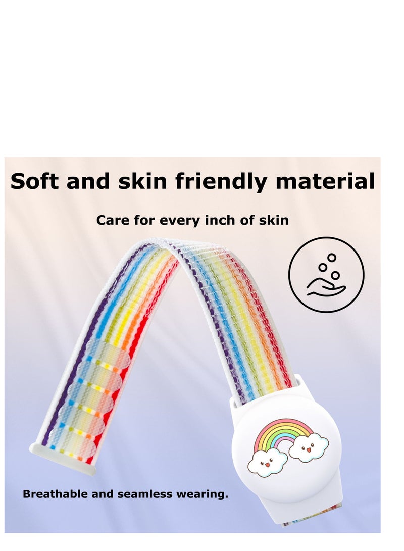 Innoshine Nylon Airtag Wristband Kids  Cute Airtag Bracelet for Kids, Apple Air Tag  Covers with Nylon Wristband, Waterproof  Airtag Trackers Case Cover Elastic Watch Band for Toddlers Girls Boys Elders - Image 3