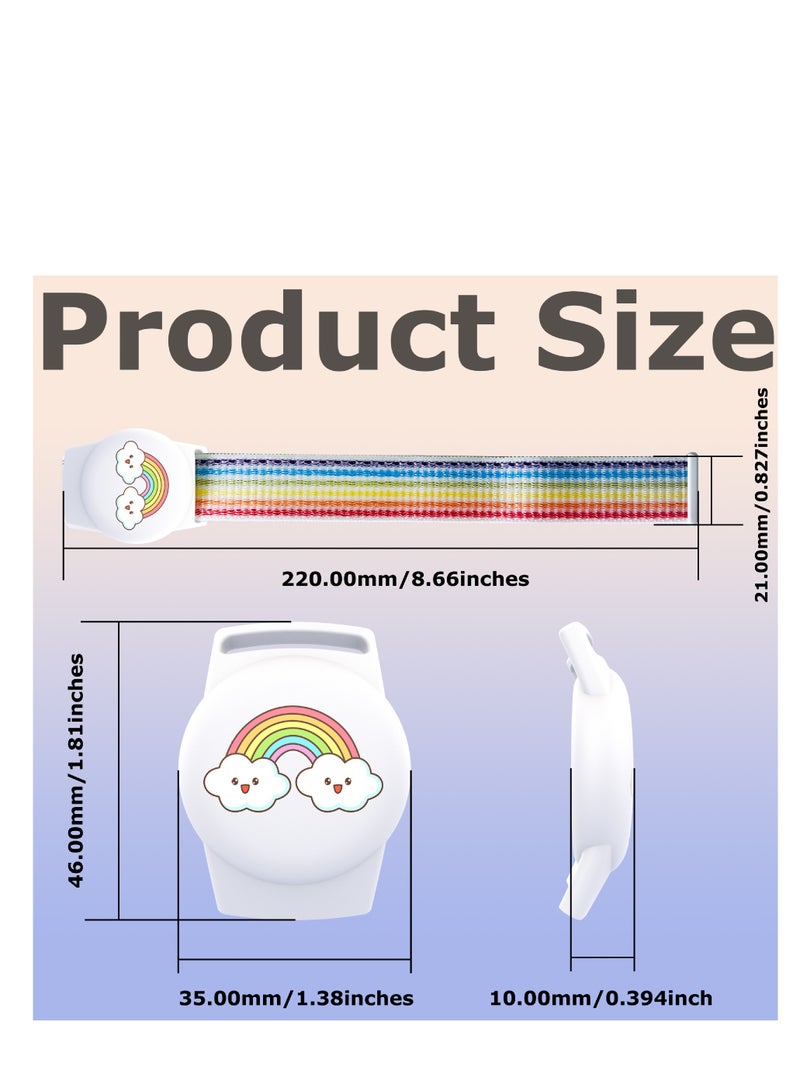 Innoshine Nylon Airtag Wristband Kids  Cute Airtag Bracelet for Kids, Apple Air Tag  Covers with Nylon Wristband, Waterproof  Airtag Trackers Case Cover Elastic Watch Band for Toddlers Girls Boys Elders - Image 4