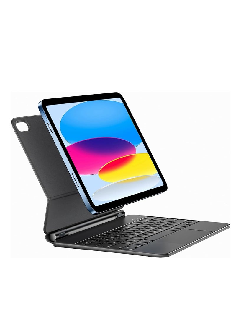 QPHWHFQ - Magic Keyboard Case for iPad 11 inch (A16, 2025) / iPad 10th Generation 10.9" (2022), Magnetic Keyboard for iPad 11th / 10th, Multi-Touch Trackpad, 7 Colors Backlit Keys, Magnetic Floating Stand - Image 1