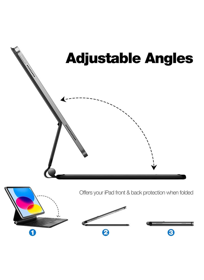 QPHWHFQ - Magic Keyboard Case for iPad 11 inch (A16, 2025) / iPad 10th Generation 10.9" (2022), Magnetic Keyboard for iPad 11th / 10th, Multi-Touch Trackpad, 7 Colors Backlit Keys, Magnetic Floating Stand - Image 1