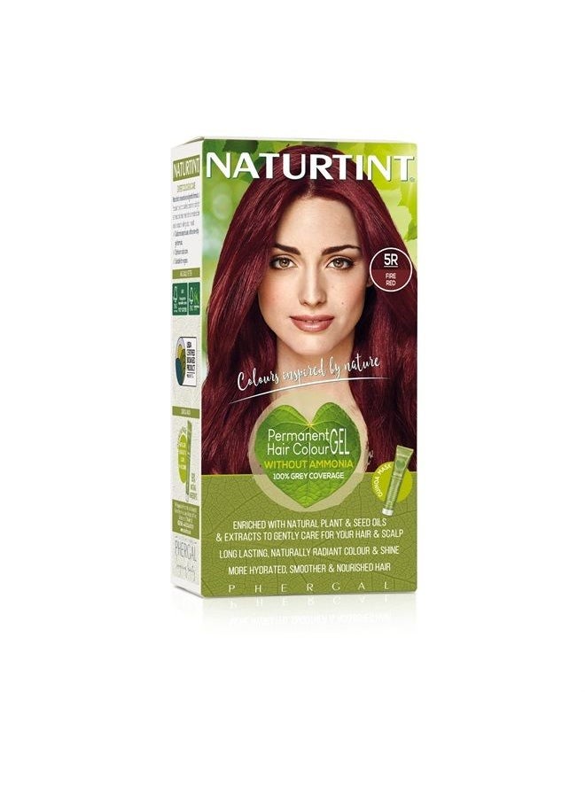 NATURTINT Permanent Hair Color 5R Fire Red (Previously 9R) (Pack of 1), Ammonia Free, Vegan, Cruelty Free 