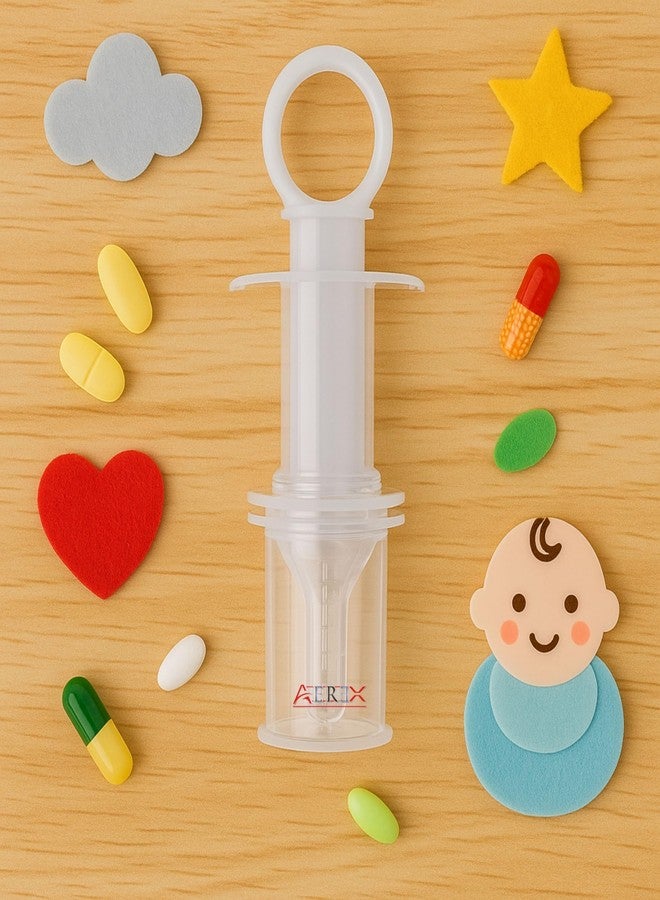 AEREX Baby Dispenser Needle Feeder Medicine Dropper | Dropper for Baby Feeding | Baby Sterilizing Medicine Feeder | Multi-Functional Squeeze Medicine Dropper (White, Standard) - Image 1