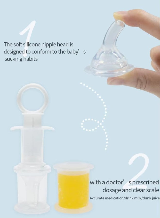AEREX Baby Dispenser Needle Feeder Medicine Dropper | Dropper for Baby Feeding | Baby Sterilizing Medicine Feeder | Multi-Functional Squeeze Medicine Dropper (White, Standard) - Image 3