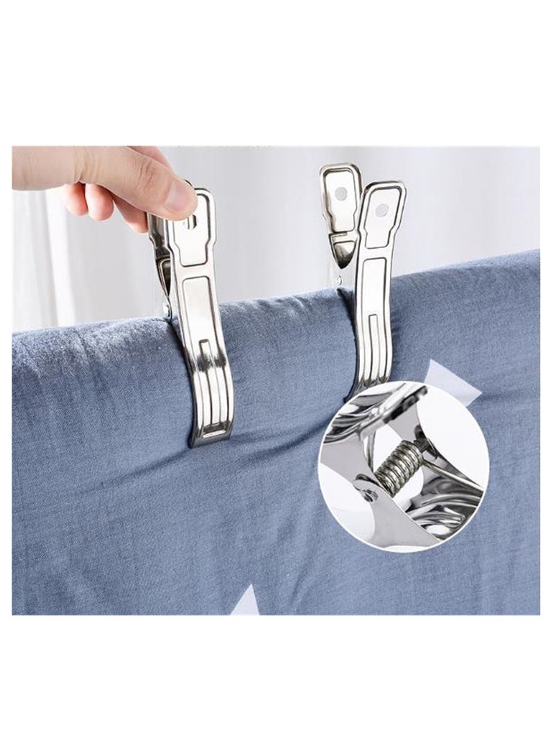 Stainless Steel Clothe Clamp, Azonee Metal Clip for Winter Covers, Beach Towels, Clothes, 30PCS, Opening Up to 6cm - Image 2