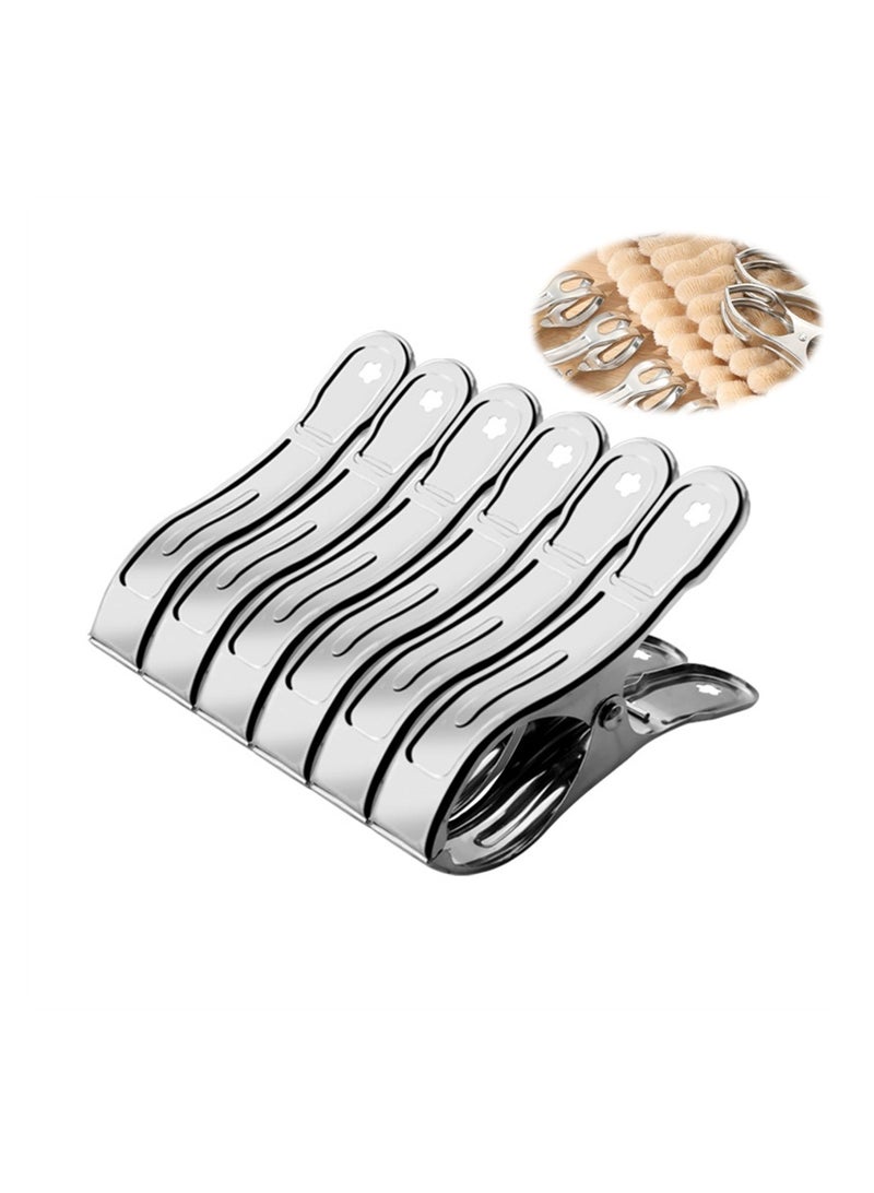 Stainless Steel Clothe Clamp, Azonee Metal Clip for Winter Covers, Beach Towels, Clothes, 30PCS, Opening Up to 6cm - Image 1
