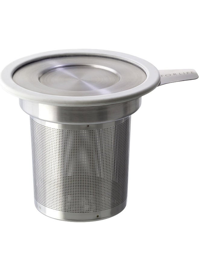 ForLife FORLIFE BrewinMug ExtraFine Tea Infuser with Lid White  - Image 2
