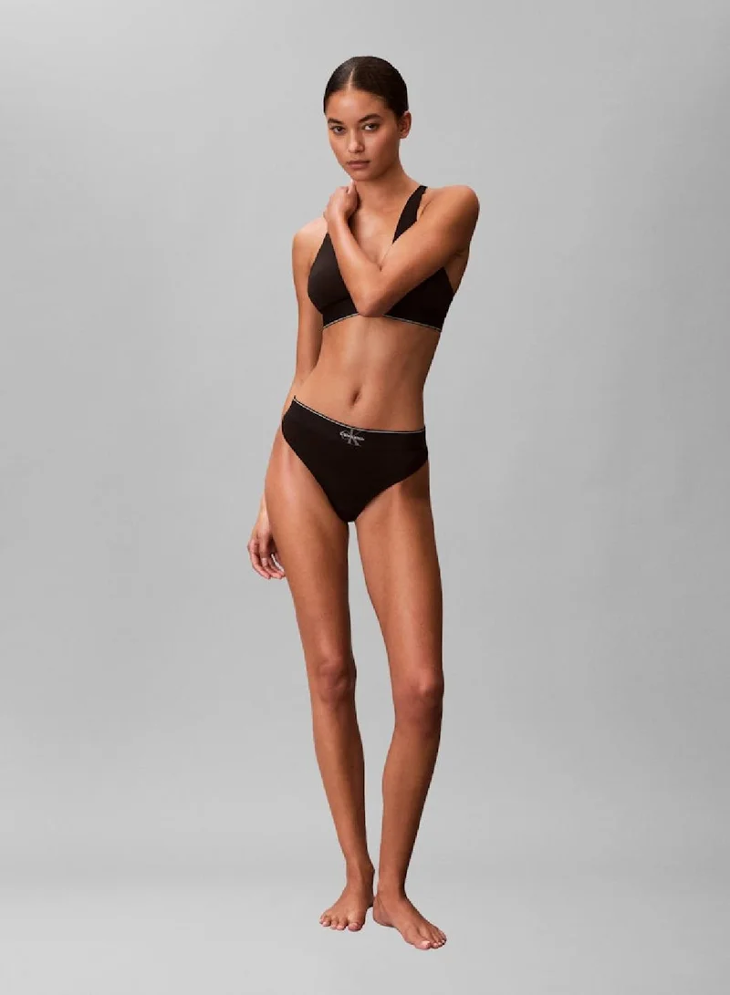 كالفن كلاين سروال داخلي ثونغ - غرافيك مونوغرام مايكروفايبر