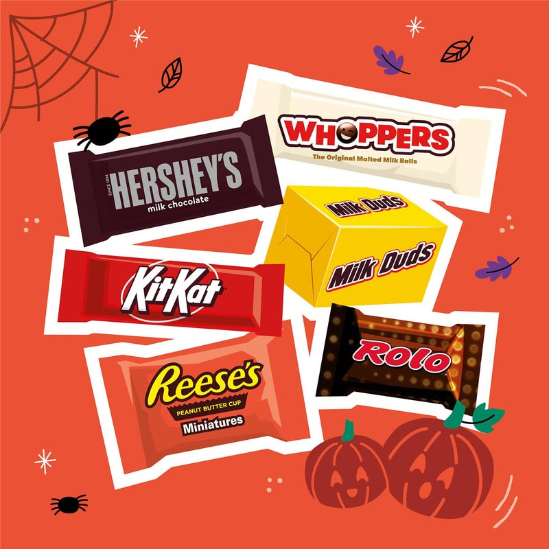 Hershey's Hershey Miniatures Assorted Flavored, Halloween Candy Bulk Bag, 35.93 oz (115 Pieces) - Image 5