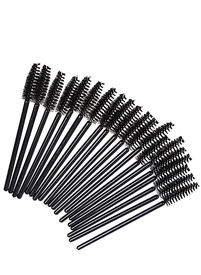 HK Disposable Portable Mini Eyelash Finishing Mascara Brushes 50 PCS Brush Spiral Eyebrow Brush Eyelash Comb Makeup Tool （Black) - Image 4