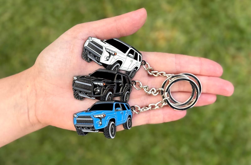 FOUR WHEEL BEAST 4Runner Accessories - Keychain 4 runner key chain key fob cover - 3rd 4th 5th gen mods car accessories trd 4 runner (White) - Image 3