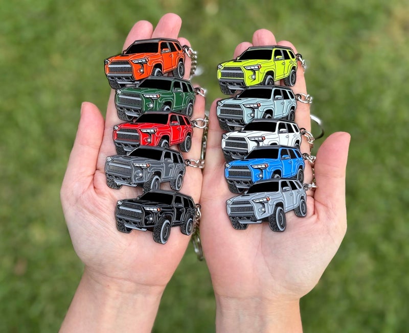 FOUR WHEEL BEAST 4Runner Accessories - Keychain 4 runner key chain key fob cover - 3rd 4th 5th gen mods car accessories trd 4 runner (White) - Image 5
