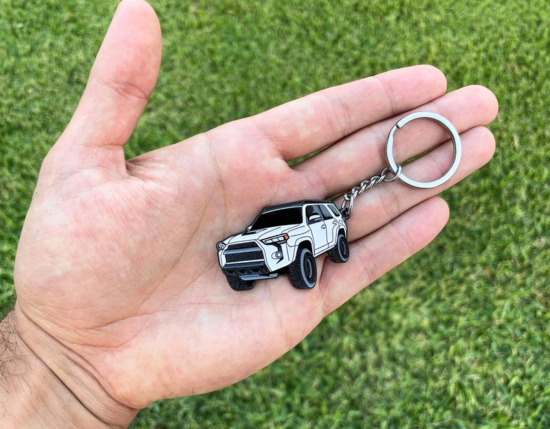 FOUR WHEEL BEAST 4Runner Accessories - Keychain 4 runner key chain key fob cover - 3rd 4th 5th gen mods car accessories trd 4 runner (White) - Image 2