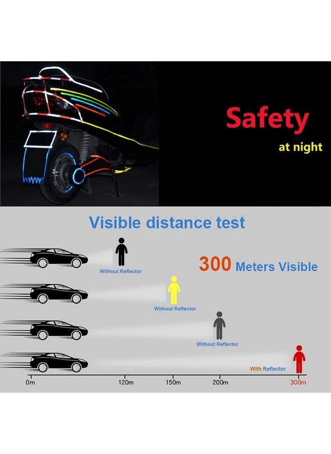 Dogxiong - 5 Package Reflective Tape Outdoor Safety Warning Lighting Sticker Waterproof Bike Reflector Tape For Car Bicycle Motorcycle Rim Selfadhesive Diy Decoration - Image 1