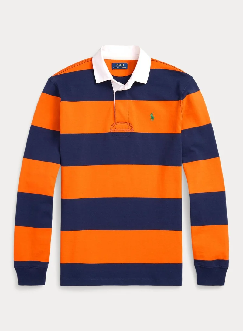 POLO RALPH LAUREN Classic Fit Striped Jersey Rugby Shirt
