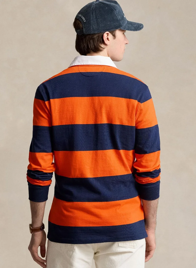 POLO RALPH LAUREN Classic Fit Striped Jersey Rugby Shirt