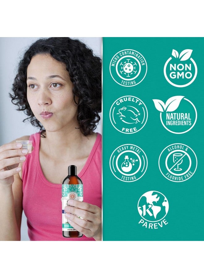 GuruNanda غسول فم بزيت جوز الهند، نفس منعش وتبييض، 7 زيوت أساسية وفيتامينات لأسنان ولثة سعيدة، خالي من الكحول، 8 أونصات - Image 5