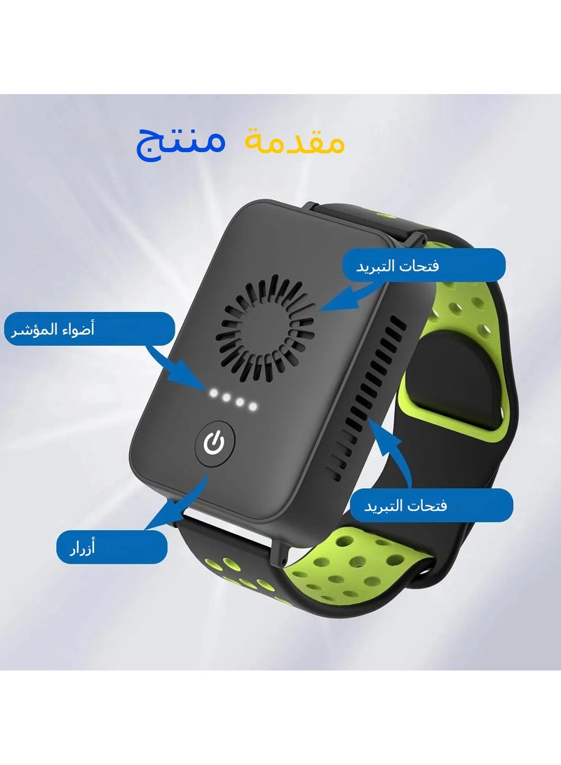 general Warm and Cold Bracelet Wearing Air Conditioner Ice Compress Hot Compress bracelet Cooling Wristband Mini Wearing Heating and Cooling Watch Fan - Image 3